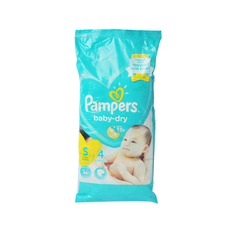 Pampers Baby Dry Diapers Small 4's