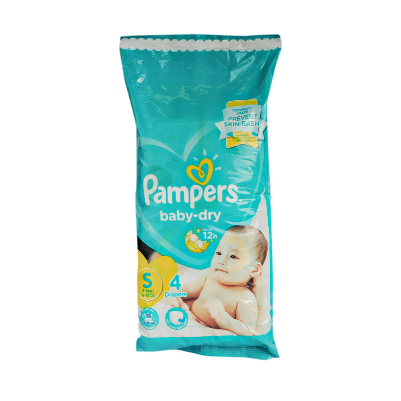 Pampers Baby Dry Diapers Small 4's