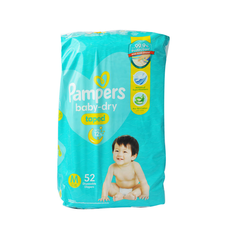 Pampers Diaper Baby Dry Medium 52's