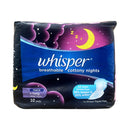 Whisper Cottony Soft Nights Wings 10 Pads