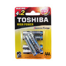 Toshiba High Power AAA Alkaline Battery 4's + 2