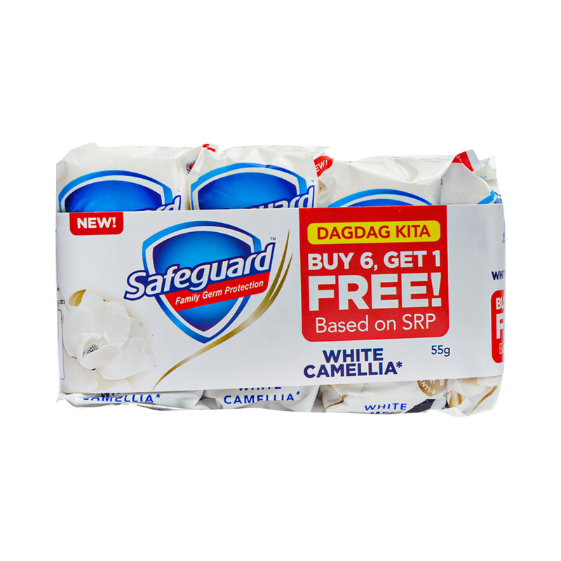 Safeguard Bar Soap White Camellia 55g x 6 + 1's