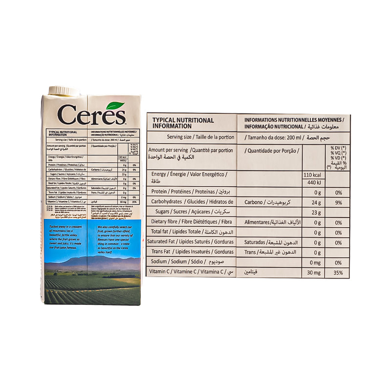 Ceres Fruit Juice Passion Fruit 1L