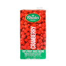 Rhodes 100% Fruit Juice Cranberry 1L