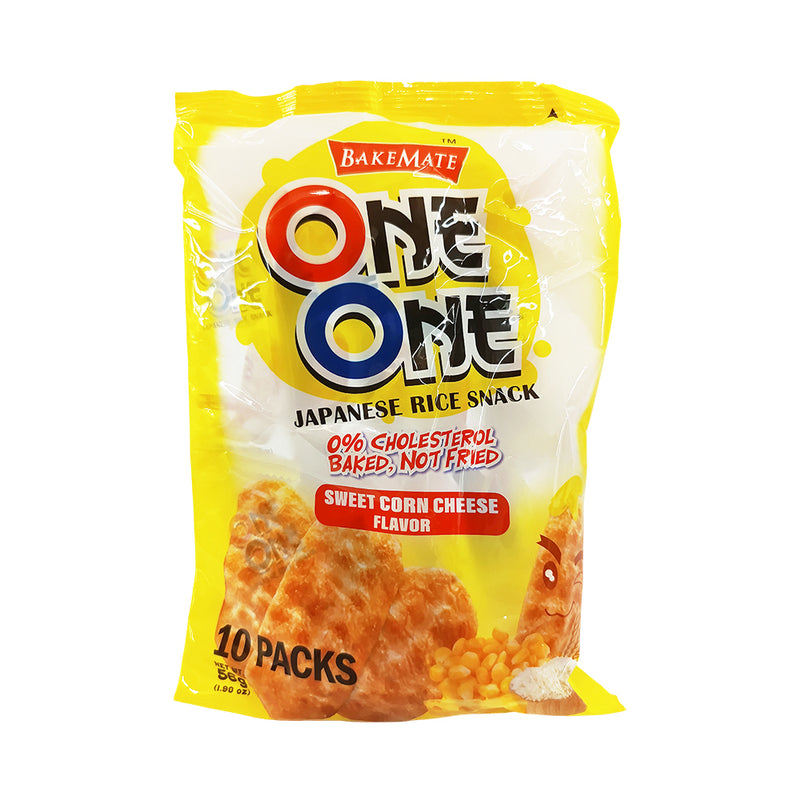 Bakemate One One Rice Snack Sweet Corn Cheese 56g