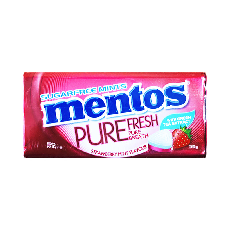 Mentos Chewing Gum Pure Fresh Sugar Free Strawberry 35g