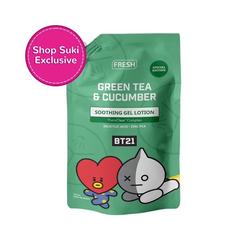Fresh BT21 Green Tea And Cucumber Soothing Gel Lotion 120ml