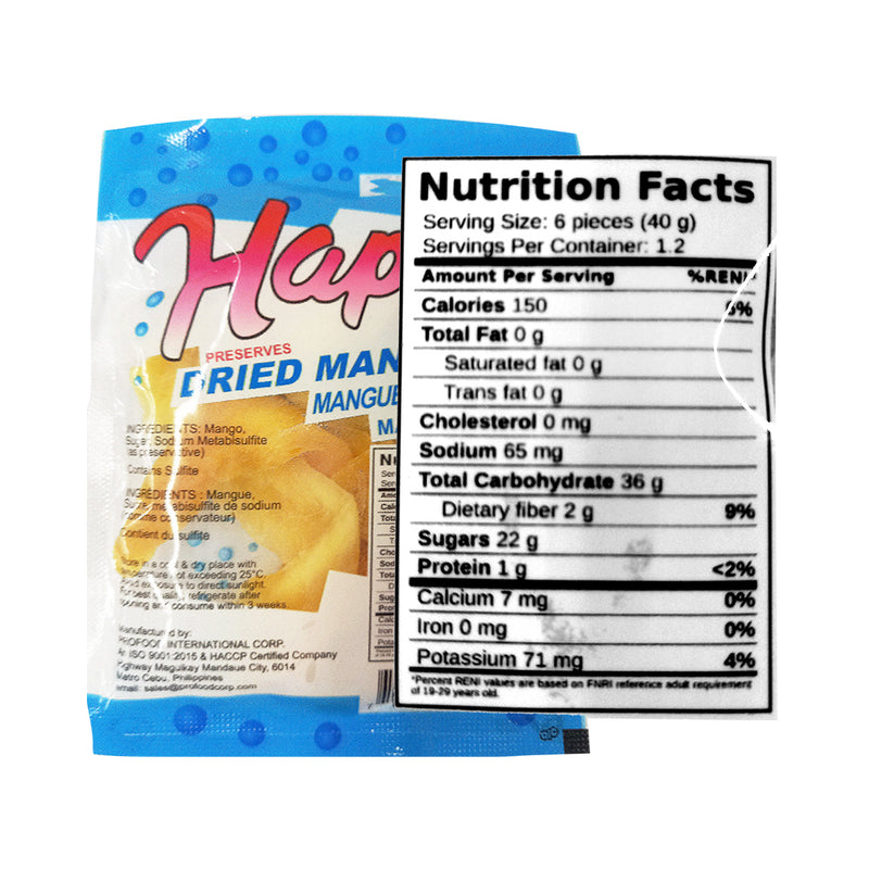 Happy Dried Mango Chips 50g