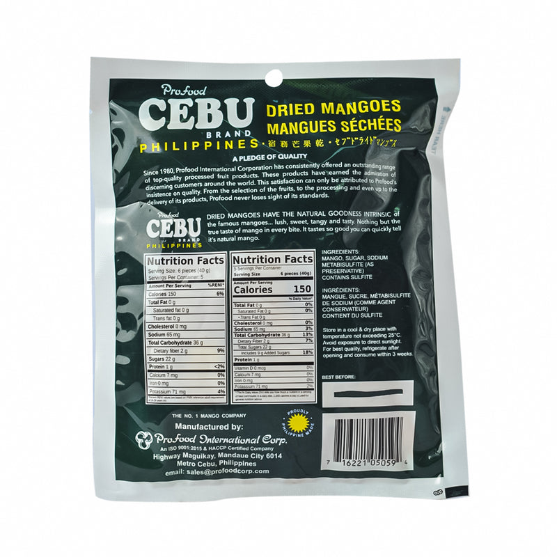 Profood Cebu Dried Fruit Mango Sliced 200g Profood Cebu Dried Fruit Mango Sliced 200g