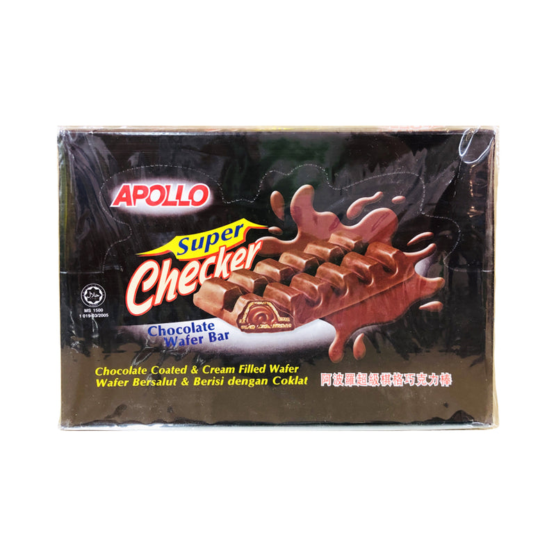 Apollo Super Checker Chocolate Wafer Bar 50g x 12's