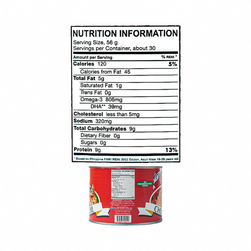 Century Tuna Chunks In Vegetable Oil 1705g