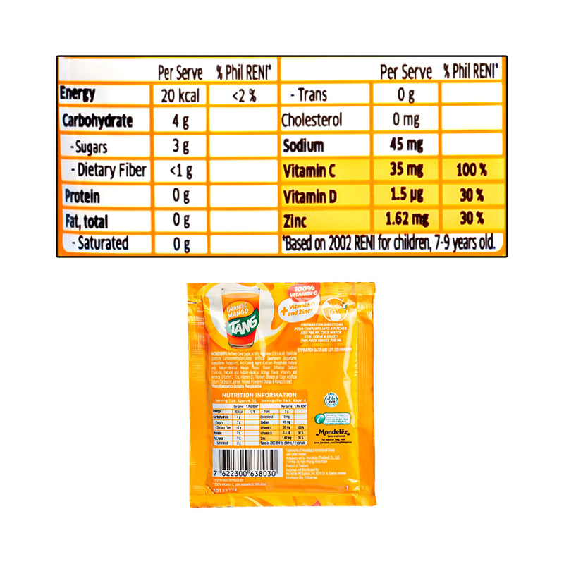 Tang Powdered Juice Combo Delights Orange Mango 19g