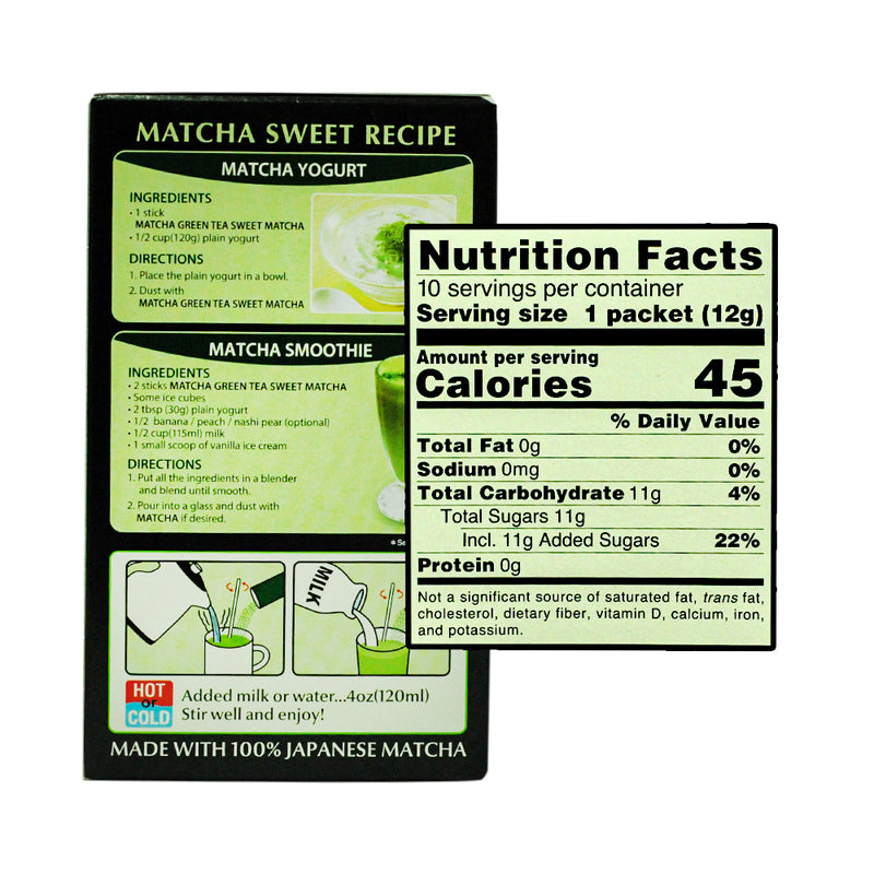 Ito En Sweet Matcha Green Tea Powder Stick 12g x 10's