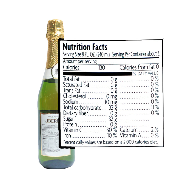 Iberia Sparkling Juice White Grape 750ml