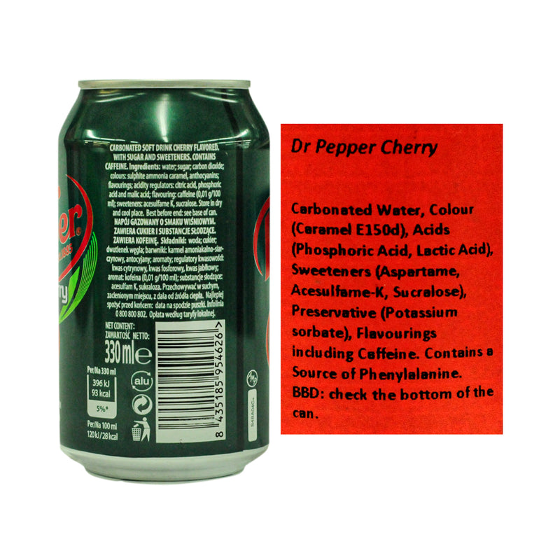 Dr Pepper Cherry Flavoured 330ml