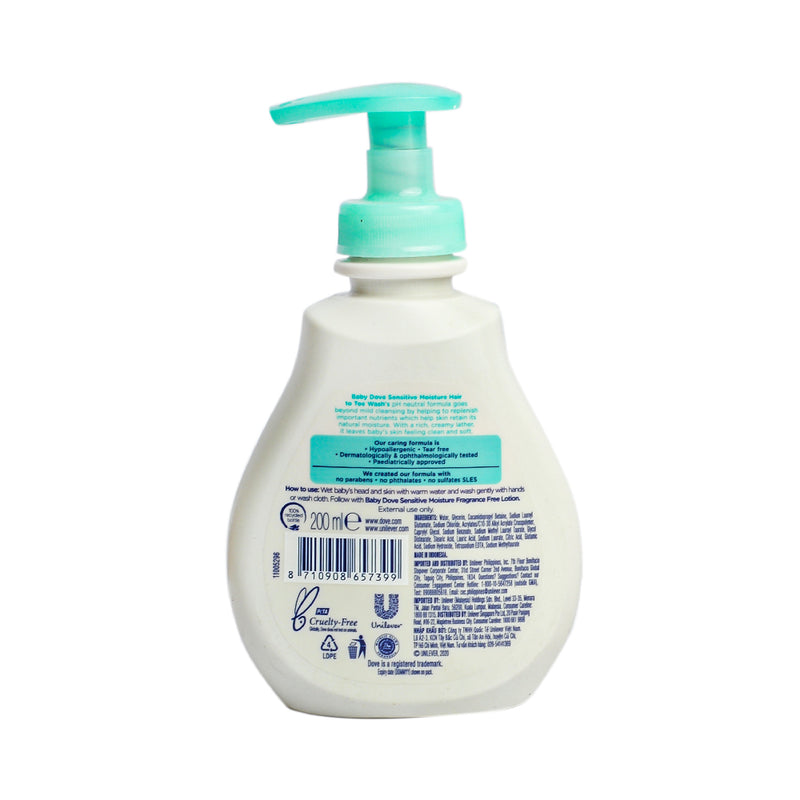 Dove Head To Toe Baby Wash Sensitive Moisture 200ml