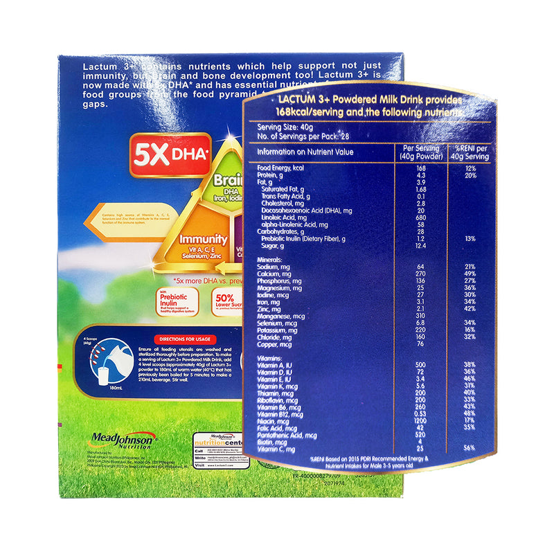 Lactum 3+ Powdered Milk Drink Plain 1.15kg