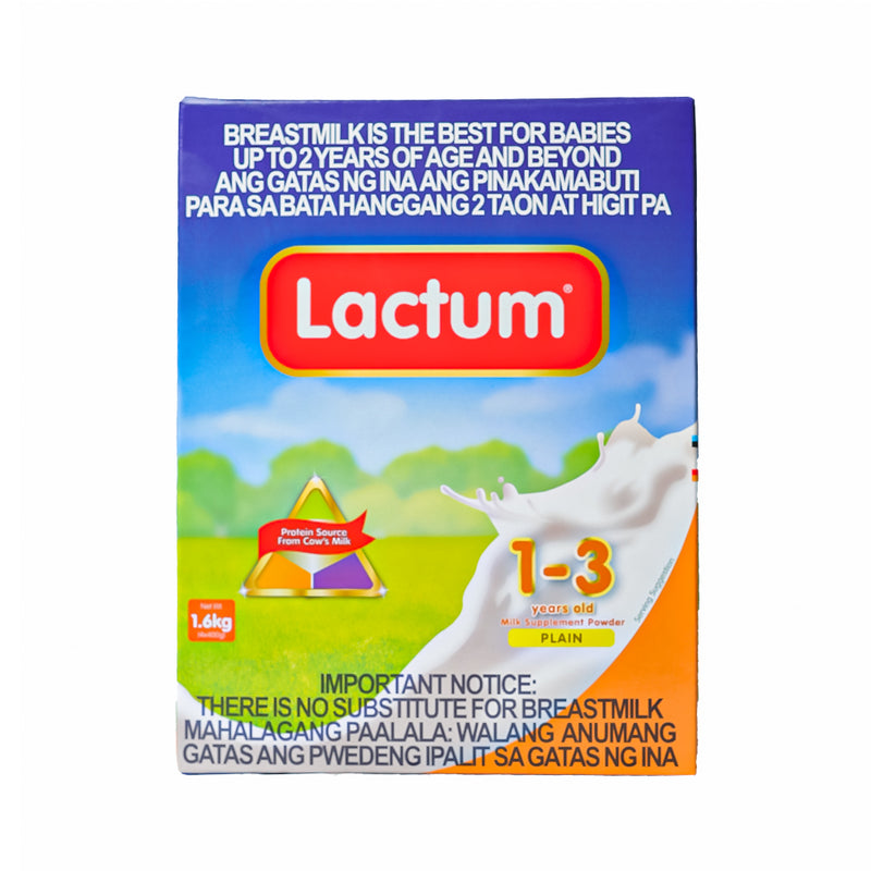 Lactum Milk Supplement Powder 1-3yrs Old Plain 1.6kg
