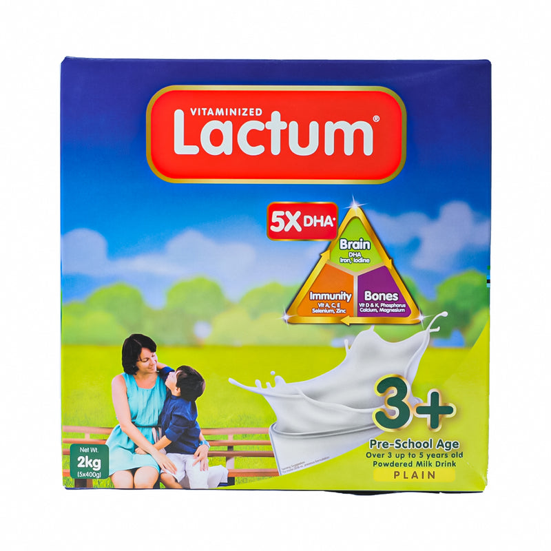 Lactum 3+ Powdered Milk Drink Plain 2kg