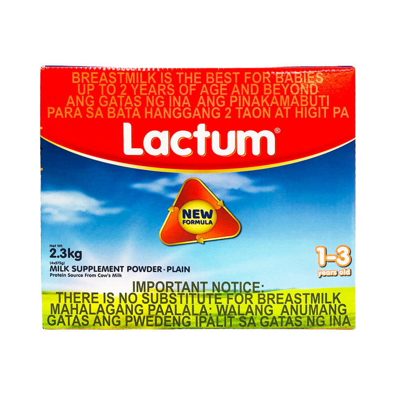 Lactum Milk Supplement Powder 1-3yrs Old Plain 2.3kg