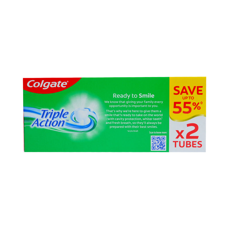 Colgate Toothpaste Triple Action 120g Twinpack