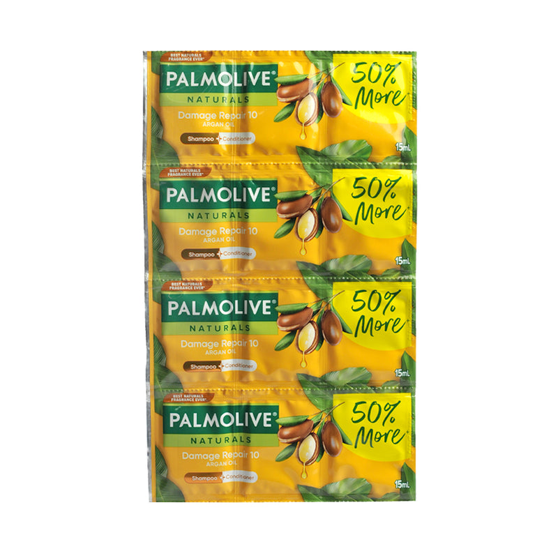 Palmolive Naturals Shampoo And Conditioner Damage Repair 15ml x 12's