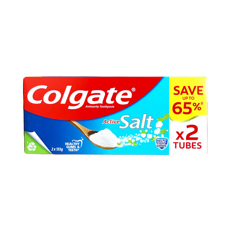 Colgate Toothpaste Active Salt 133g x 2's Value Pack