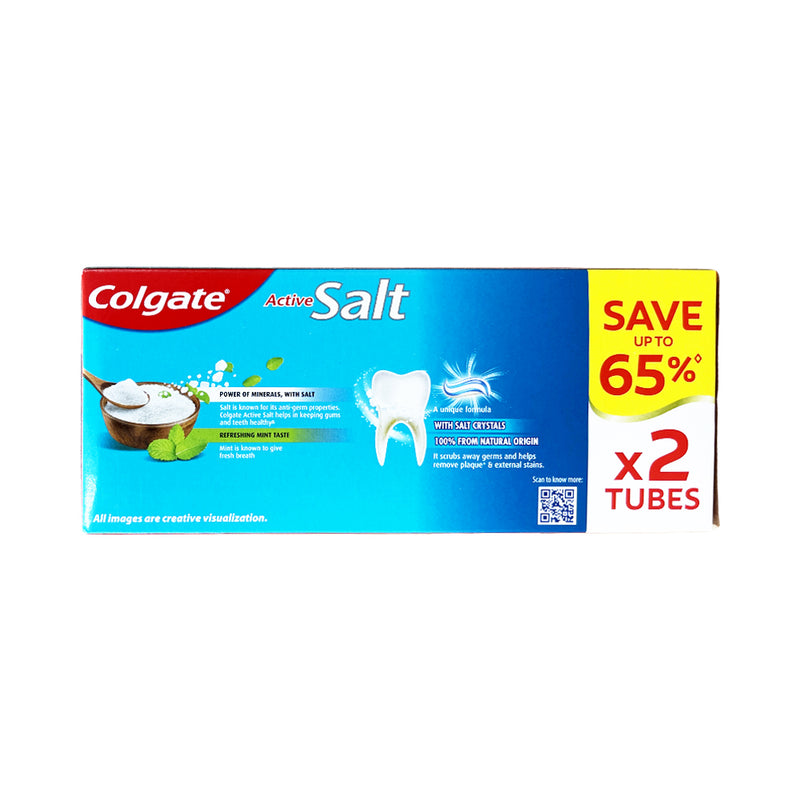 Colgate Toothpaste Active Salt 133g x 2's Value Pack