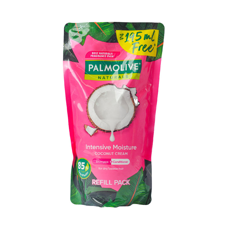 Palmolive Natural Shampoo And Conditioner Intensive Moisture Coconut Cream Refill Pack 600ml