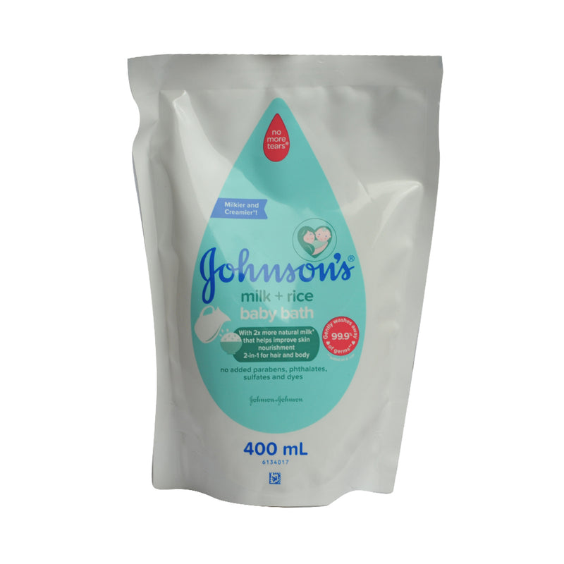 Johnson's Baby Bath Milk + Rice Refill 400ml
