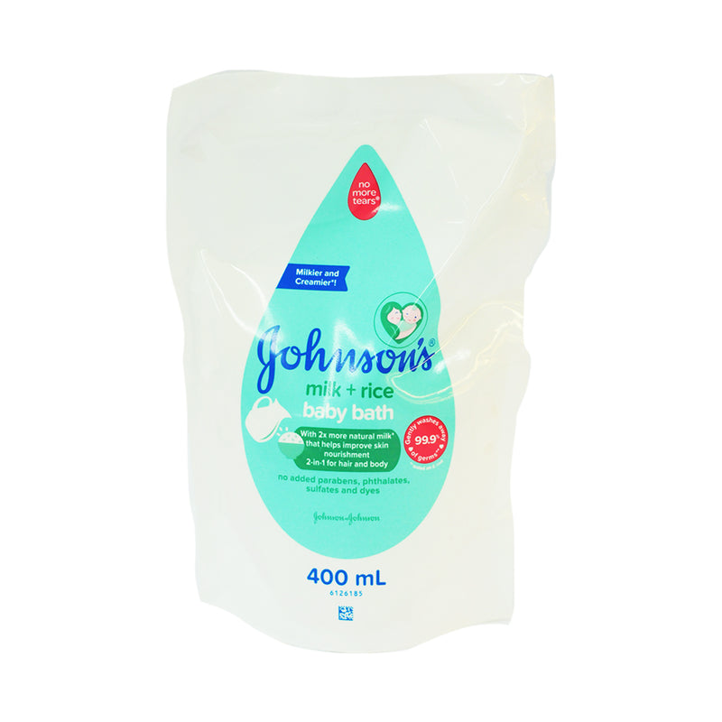 Johnson's Baby Bath Milk + Rice Refill 400ml