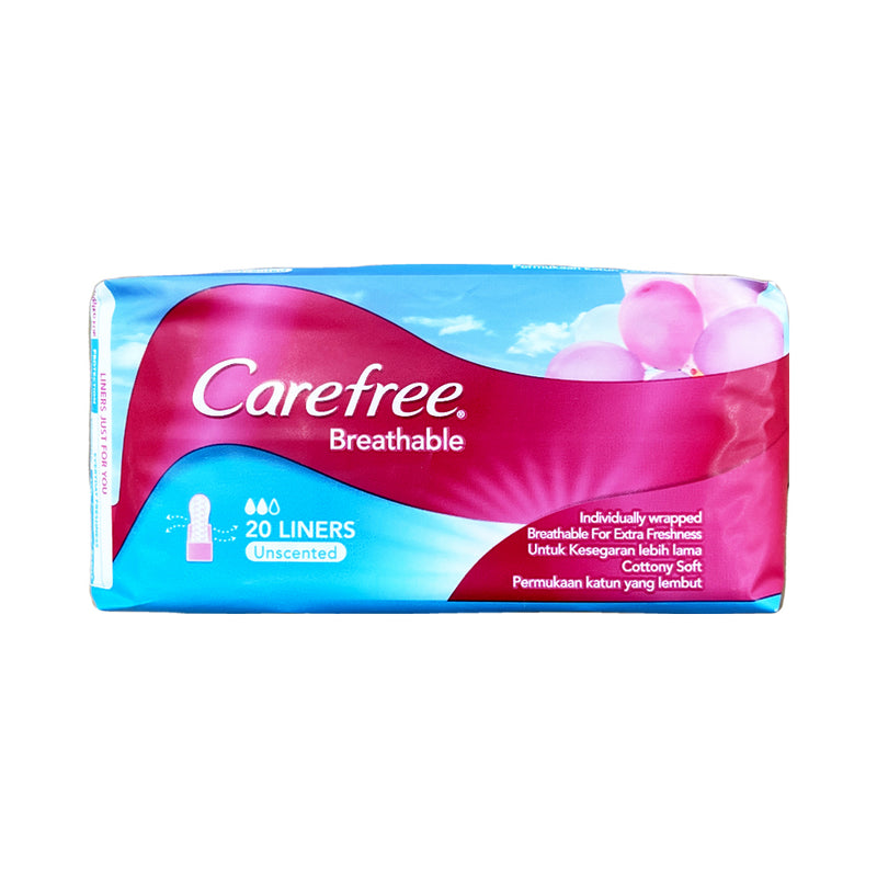 Carefree Breathable Pantyliner Unscented 20's