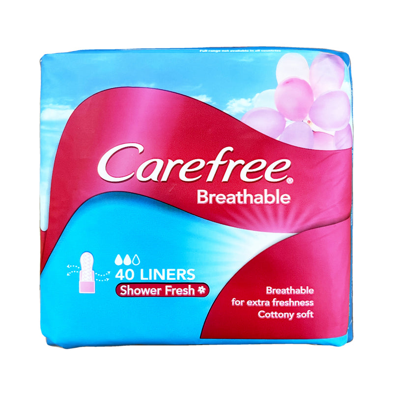 Carefree Breathable Scented Pantyliner Shower Fresh 40's