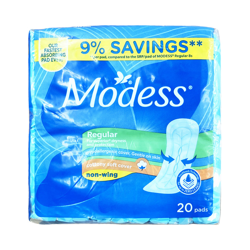 Modess Maxi Regular Cottony Soft Cover Sanitary Napkin Non-Wing Sulit Pack 20's