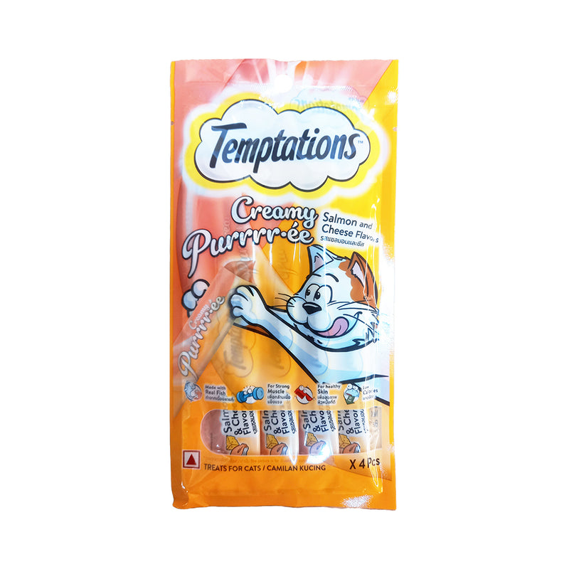 Temptations Treats For Cats Creamy Salmon And Cheese 12g x 4's