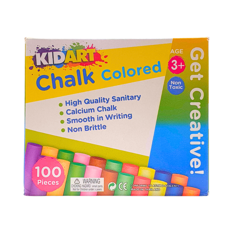 Kid Art Dustless Chalk Colored 100's