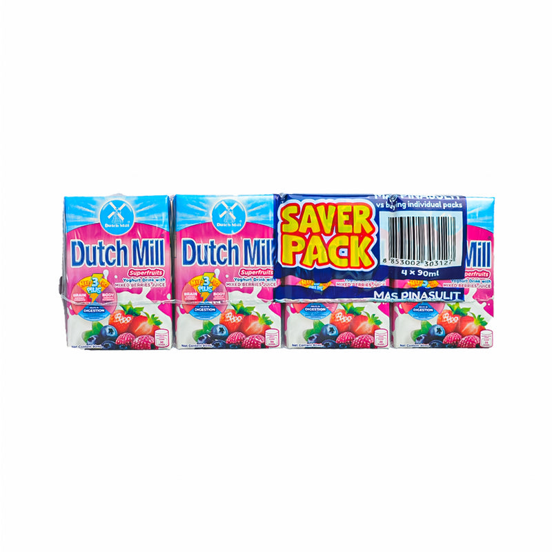 Dutch Mill Yoghurt Drink Super Fruits 90ml Saver Pack