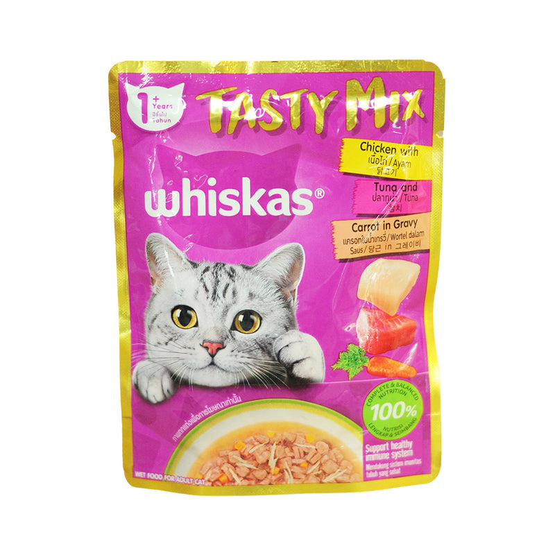 Whiskas Tasty Mix Chicken With Tuna And Carrot In Gravy