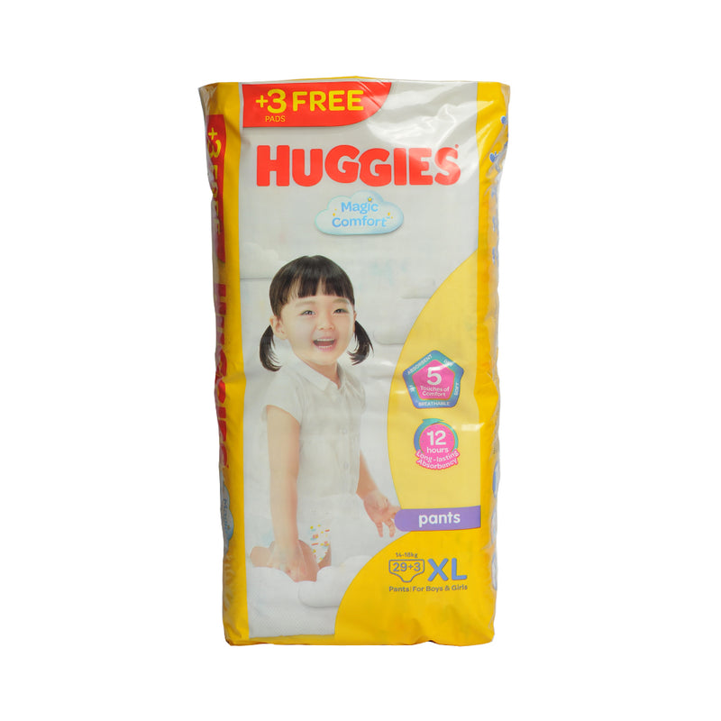 Huggies Magic Comfort Pants XL 29's + 3 Pads