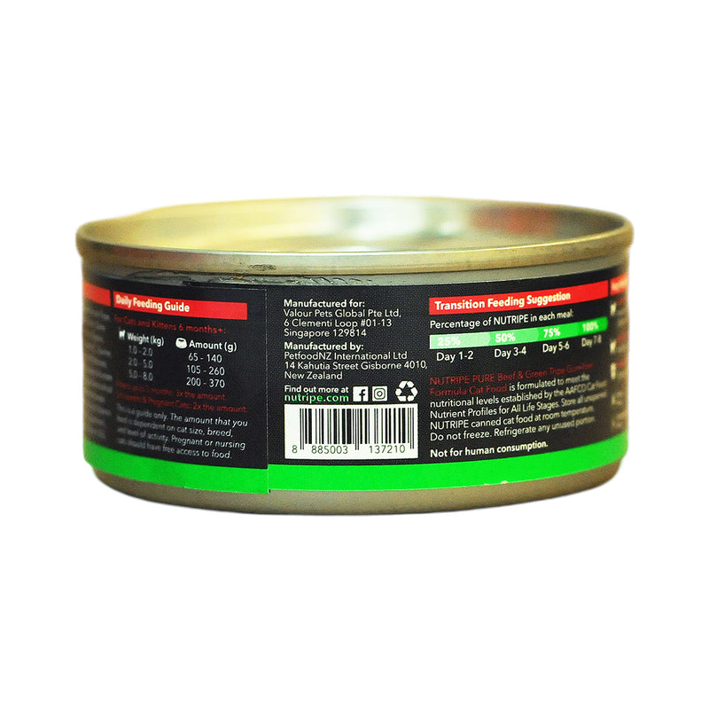 Nutripe Cat Food Beef And Green Tripe