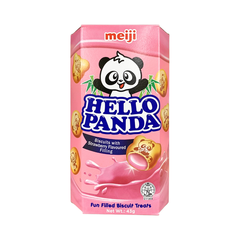 Meiji Hello Panda Fun Filled Biscuits Strawberry 43g