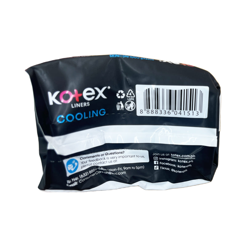 Kotex Feminine Liners Cooling Unscented 16's