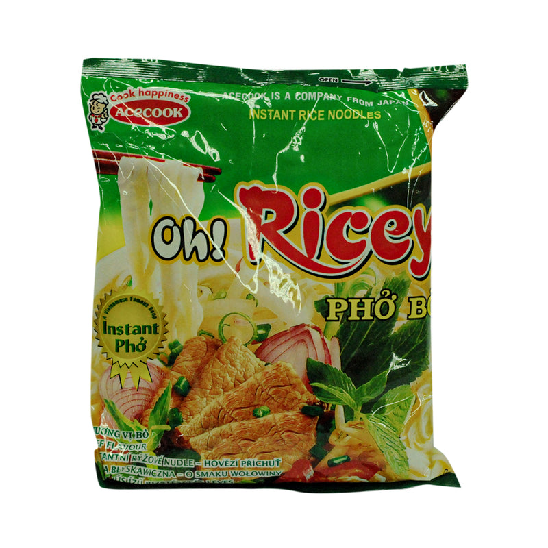 Acecook Oh! Ricey Instant Pho Noodles Beef Flavour 63g