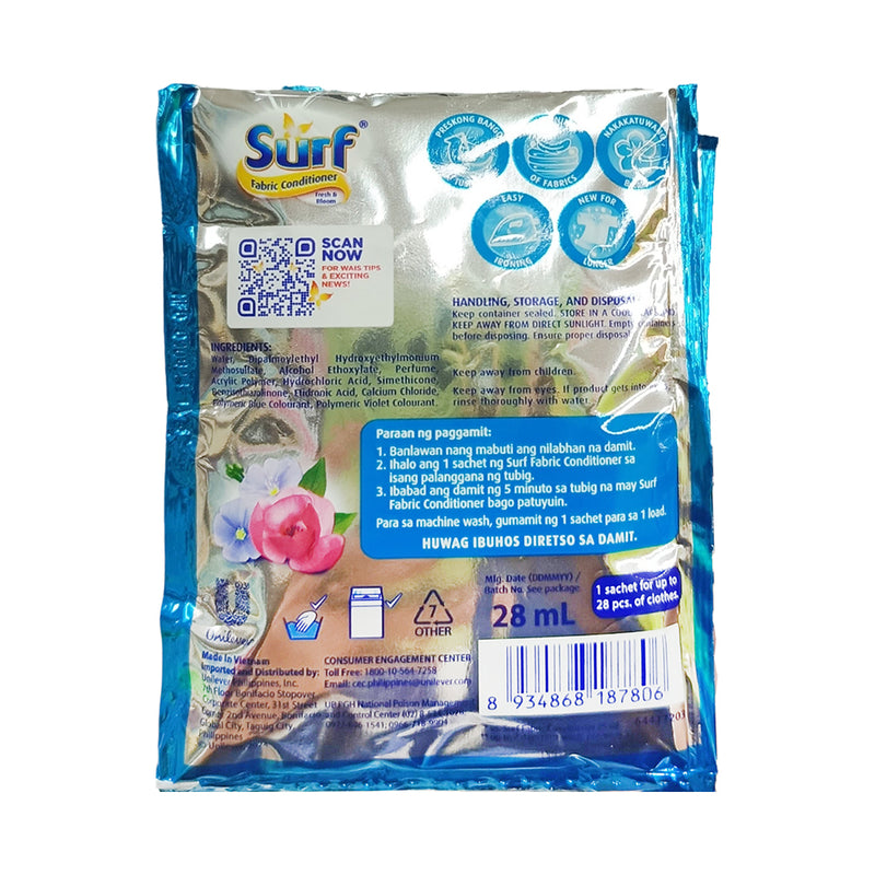 Surf Fabric Conditioner Fresh And Bloom 28ml