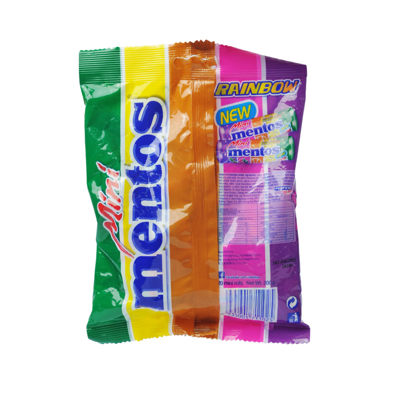 Mentos Mini Roll Candy Rainbow 10g x 20's