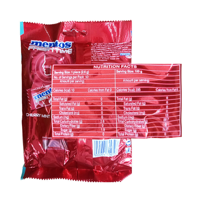 Mentos Fresh Time Candy Cherry Mint 130g