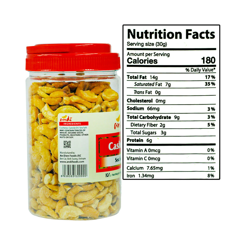 Andi Cashew Nuts 450g