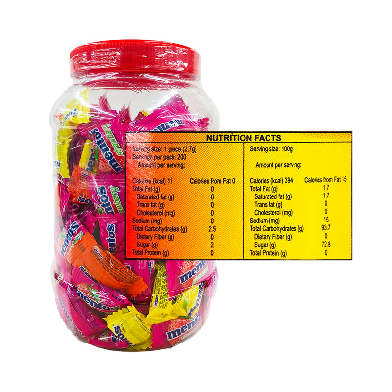 Mentos Fruit Mix Candy With Jar 200's