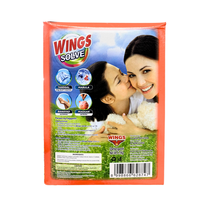 Wings Solve Powder Detergent Floral Fresh 1.1kg