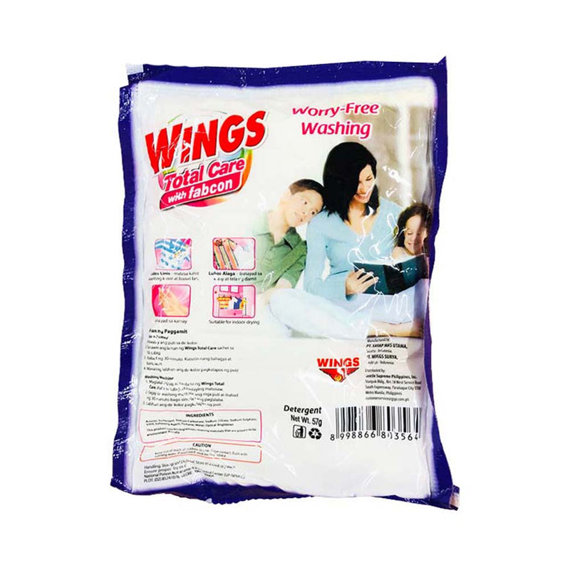 Wings Powder Total Care With Fabric Conditioner Lavender Dream 57g